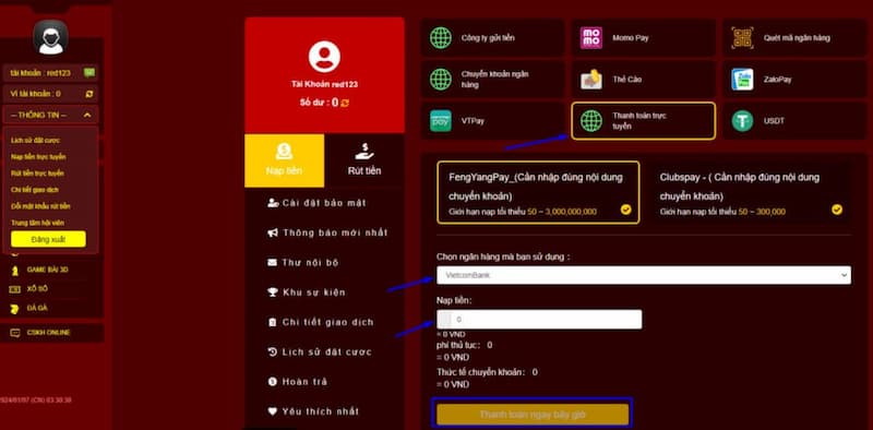 33Win Nạp tiền: Thao tác cực đơn giản, dễ thực hiện nhất 2 Lợi ích khi nạp tiền cá cược tại 33Win